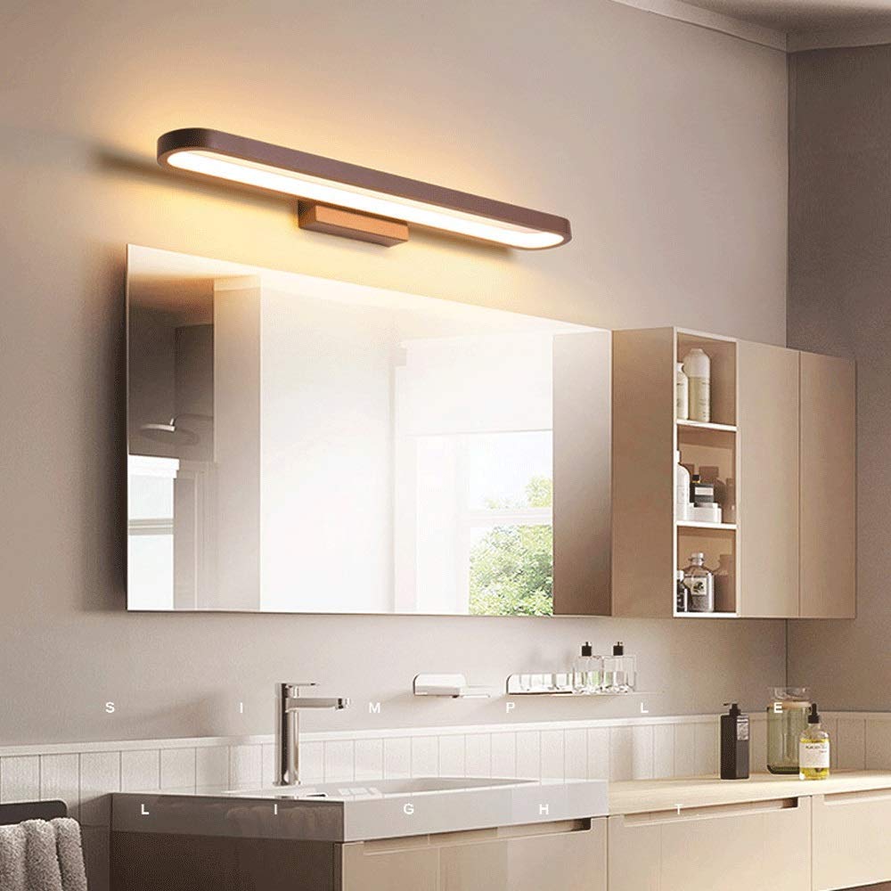 Spiegelfrontlampe, Moderne, minimalistische Badezimmer-LED-Spiegelschrankleuchte für Waschraum, Schminktisch, Ankleidezimmer, Warmweiß 3000 K, 18 W