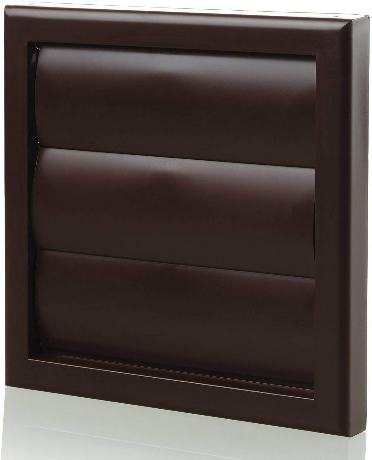 Decor 185X185/125G Brown 5 Inch 125 mm Round Plastic Ducting and Fittings for Extractor Fan Ventilation-Gravity Shutter Flaps-125mm-Brown, 125mm