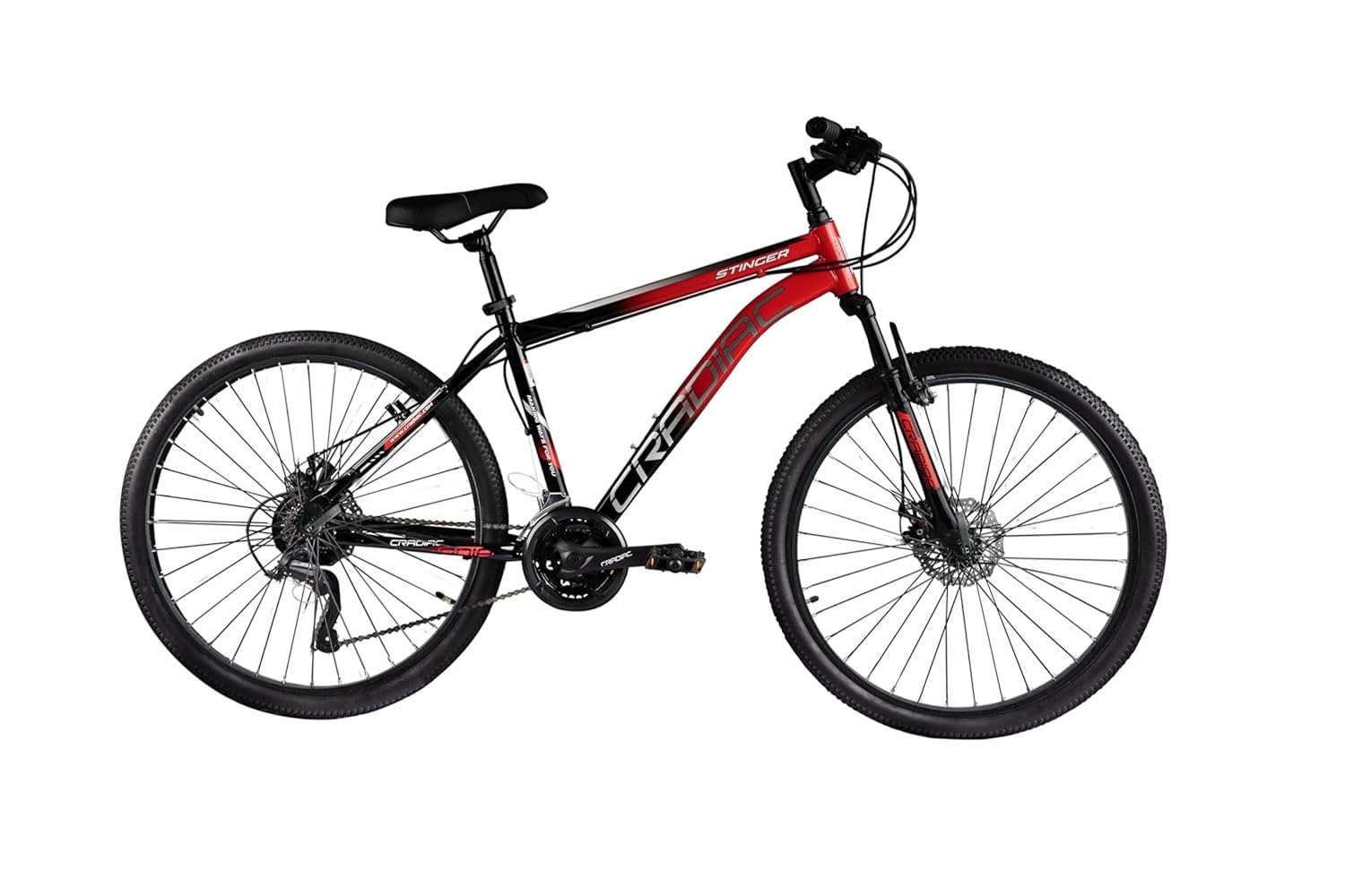 CRADIAC Stinger 21 Speed 27.5 inch Steel Geared High Performance Mountain Cycle for Men with Front Suspension & Dual disc Brakes | Ideal for 12+ Years, Unisex, Frame Size - 18.5 Inch-picture-18
