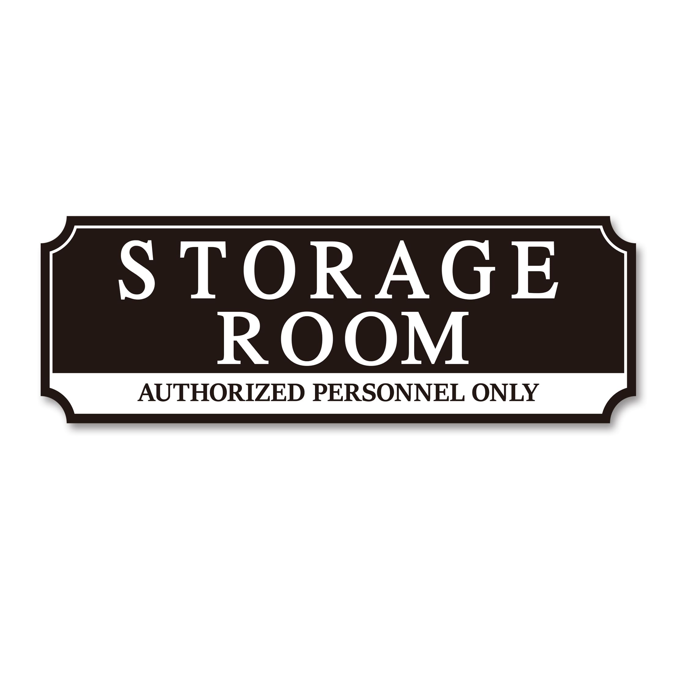 Storage Room Door Sign for Business and Home, Self-Adhesive Durable Modern Storage Room Sticker, Authorized Personnel Only Signs for Industry, Hospital, Restaurants, Private Area