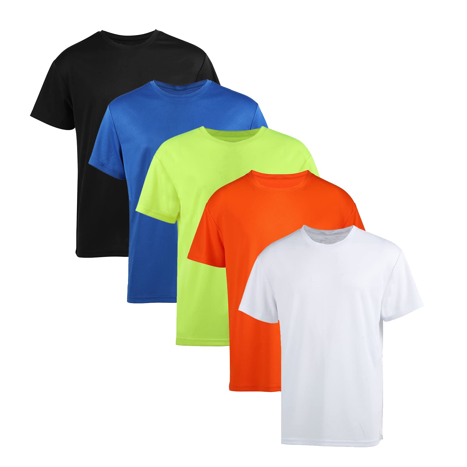 Mens Short Sleeve T-Shirts Casual Crew Neck Tee Shirt Summer Soft Running Swimming Cycling Fishing Tops