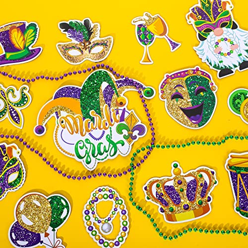 Imanes decorativos Whaline Mardi Gras 15 piezas miniatura 5