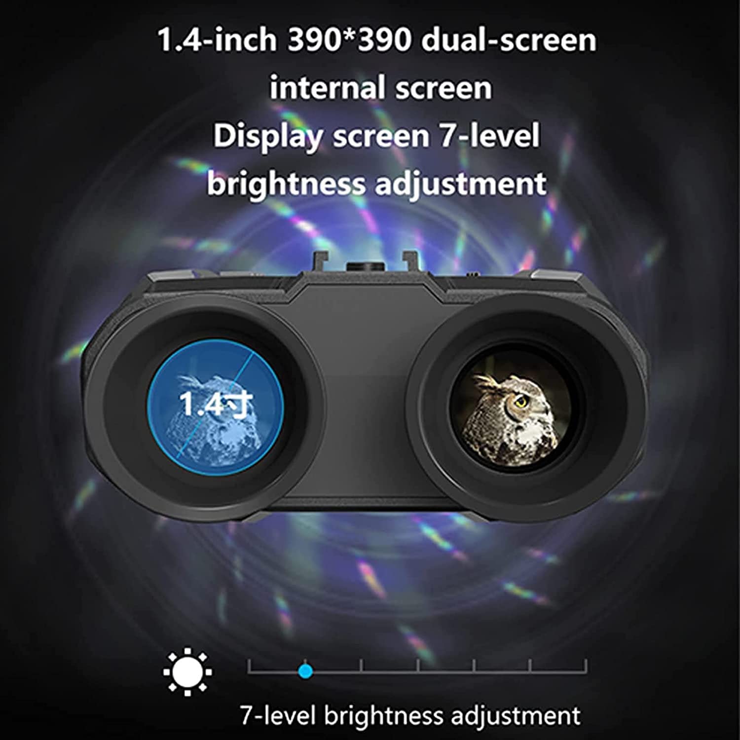 Gogle noktowizyjne, 1080P montowana na głowie lornetka noktowizyjna Lornetka FHD Cyfrowe gogle na podczerwień do oglądania 985 stóp/300 m w 100% ciemności