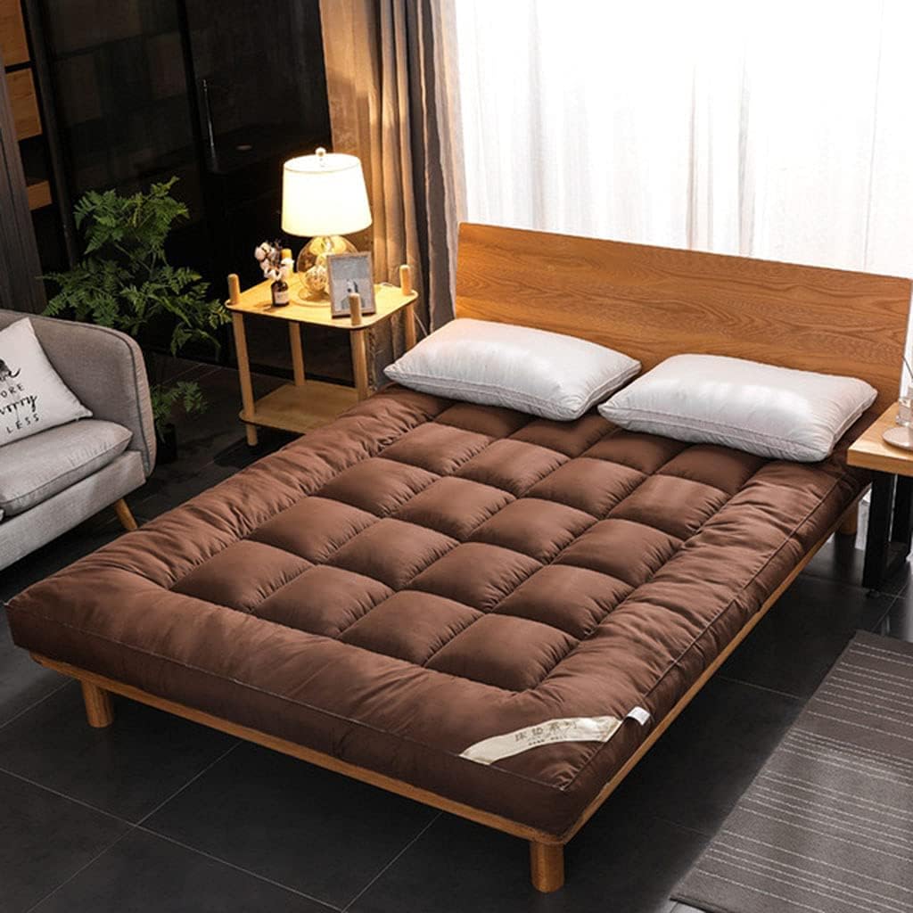 Japanese Floor Mattress Memory Foam Foldable Bed Roll Up Camping Mattress Floor Lounger Bed Couches and Sofas Mattress Topper Brown 35.4 x 78.7 inches 90 x 200 cm