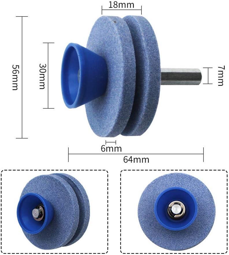 Chiloskit 2pcs Universal Lawn Mower Blade Sharpener Grinding Power Drill Tools Garden Tool Parts (4 Layer) : Patio, Lawn & Garden
