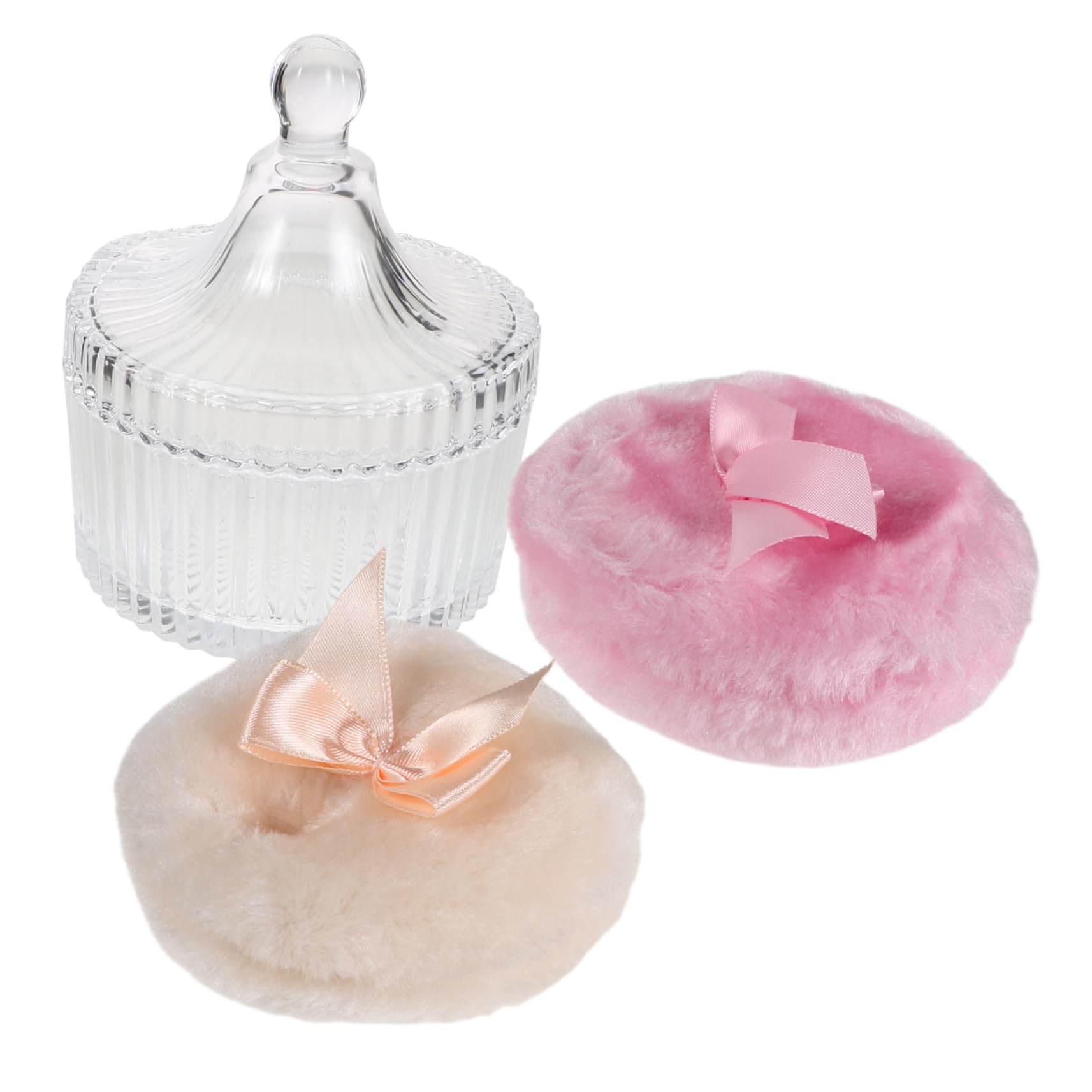 Make Up Puderquaste für Losen Puder mit Glasbehälter, 90x30 Mm