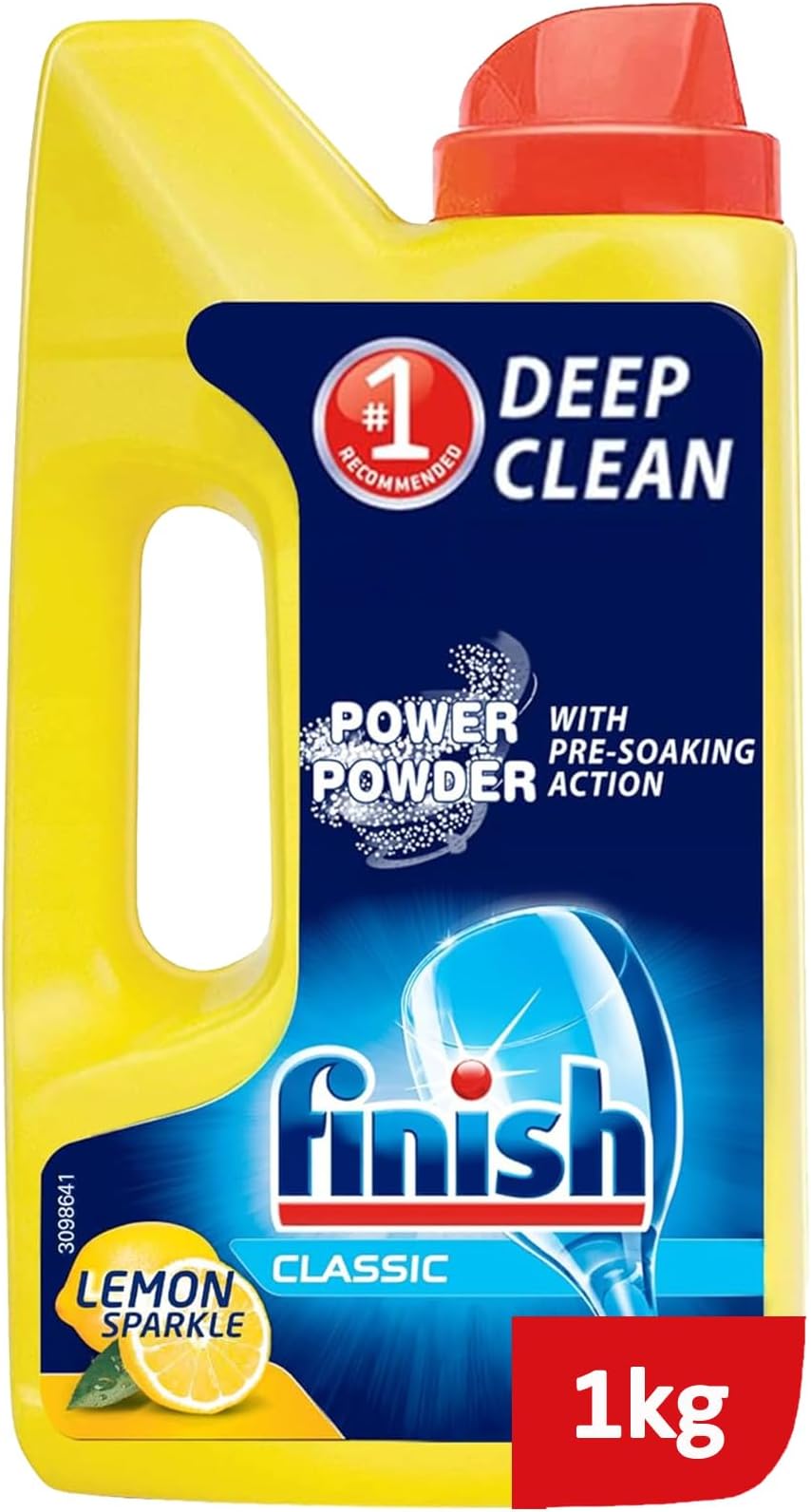 Finish Dishwasher Detergent Powder, Classic Lemon Sparkle Scent, 1kg