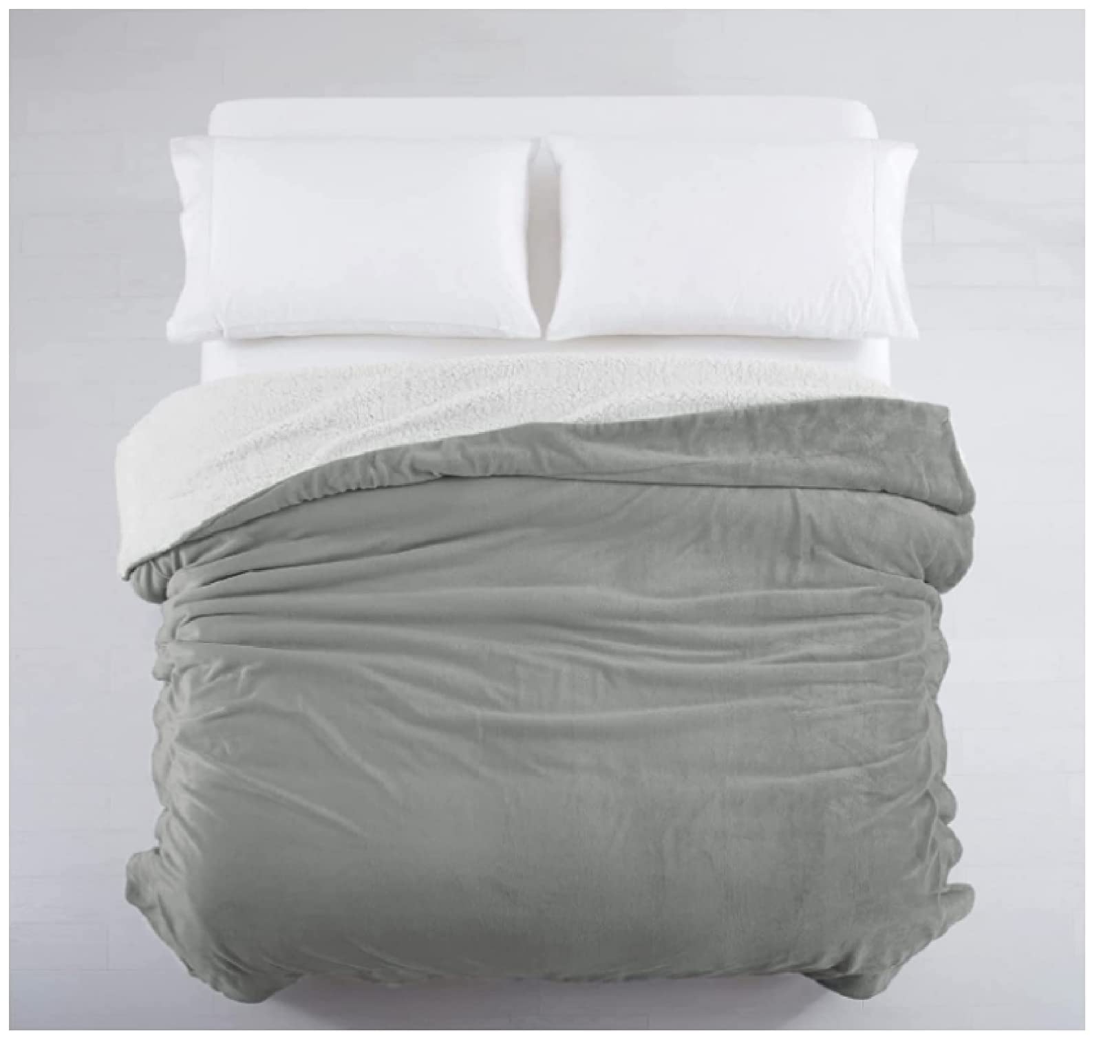 Superweiche Flanell-Kuscheldecke Mit Kompassrose-Muster - 150x200 Cm Grau