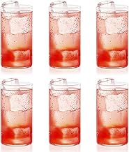 Borosil 350ml 6pc Vision Transparent Large Glass Set | Made in India Borosilicate Glass Tumblers for Drinking Water, Cold Drinks | Flame Proof, Microwave & Dishwasher Safe | for Daily use & Gifting