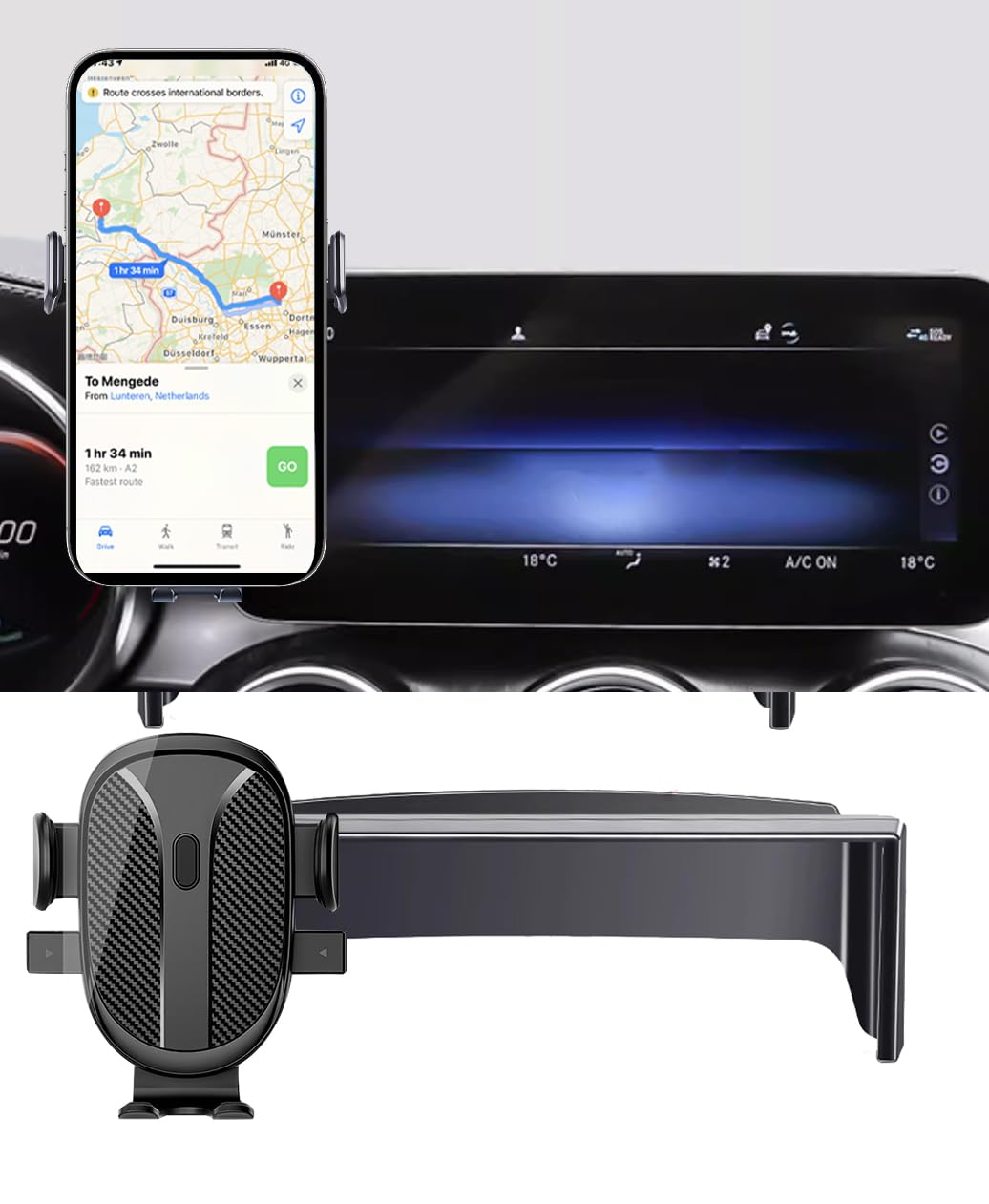 KEPHTH Car Phone Holder For Benz C-Class/GLC