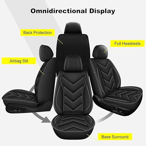 Miniatura 6 de Fundas de asiento de automóvil para Kia K5 2021 2022 2023 2024, juego completo de funda de asiento de piel sintética con compatible con bolsa de