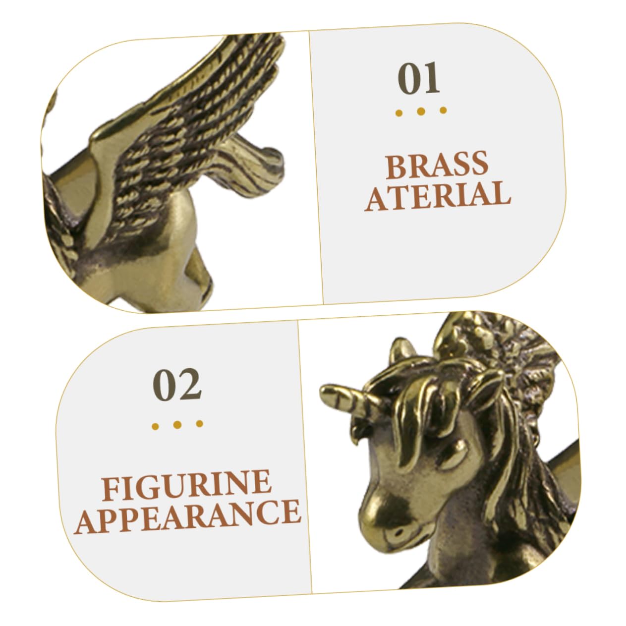 Zerodeko 4stücke Brass Statue Dekorative Einhorn Skulptur Messing Für Schreibtisch Miniatur Einhorn Figur Für Und Büro Stilvolles Accessoire Für Innenräume