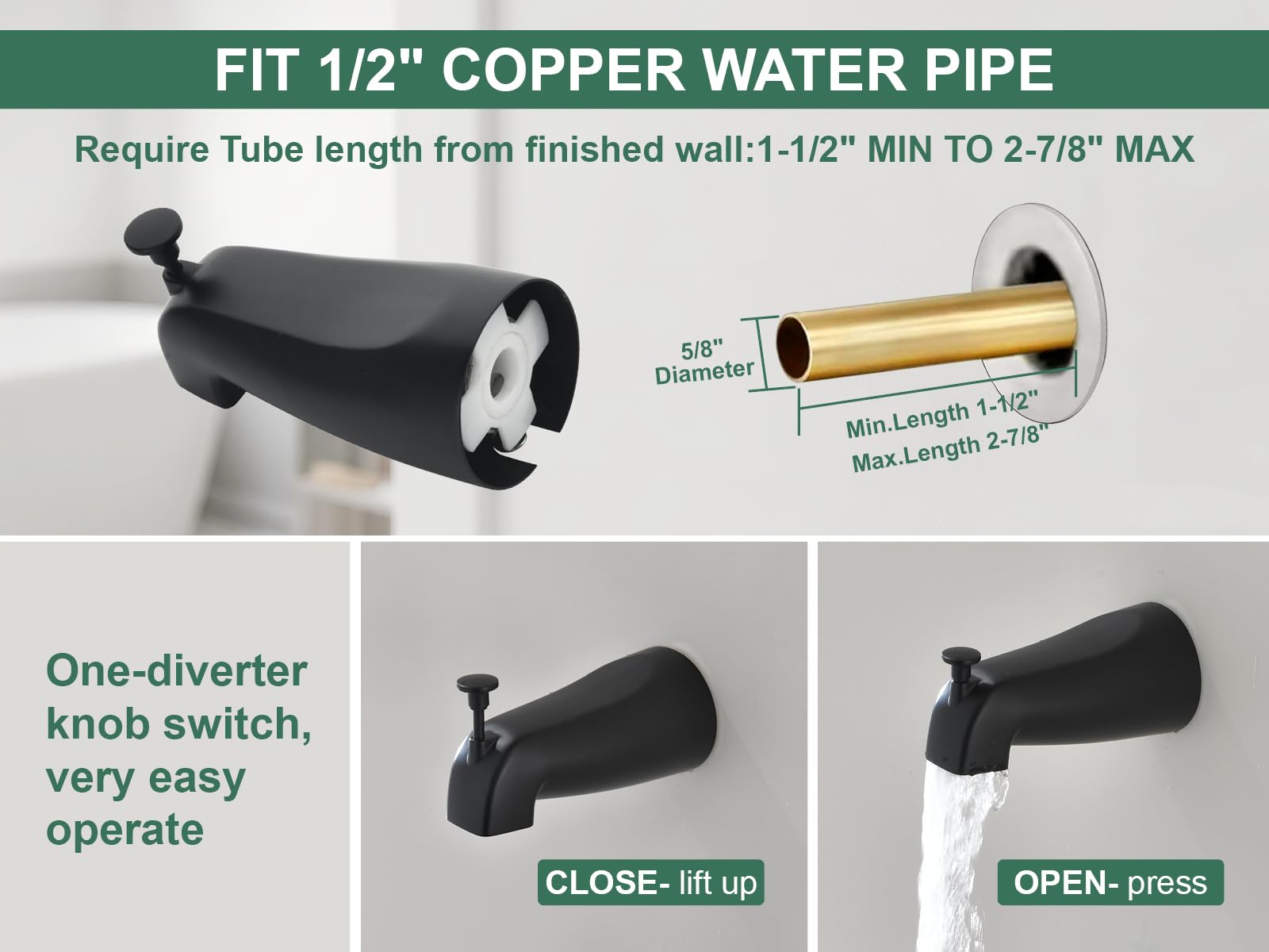 SHAMANDA Tub Shower Faucet Set With Valve, Waterfall Tub And Shower Faucet Combo Set, Bathtub Faucet With 5 Inch & 9 Setting Handheld Sprayer, Brushed Nickel Wall Mount Shower System, L819-2