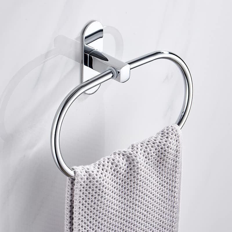 Home Storage Bathroom Accessories, Stainless Steel Wall Mounted Hand Towel Ring Holder, Multifunction Towel Rack Hanger Organizer Bathroom