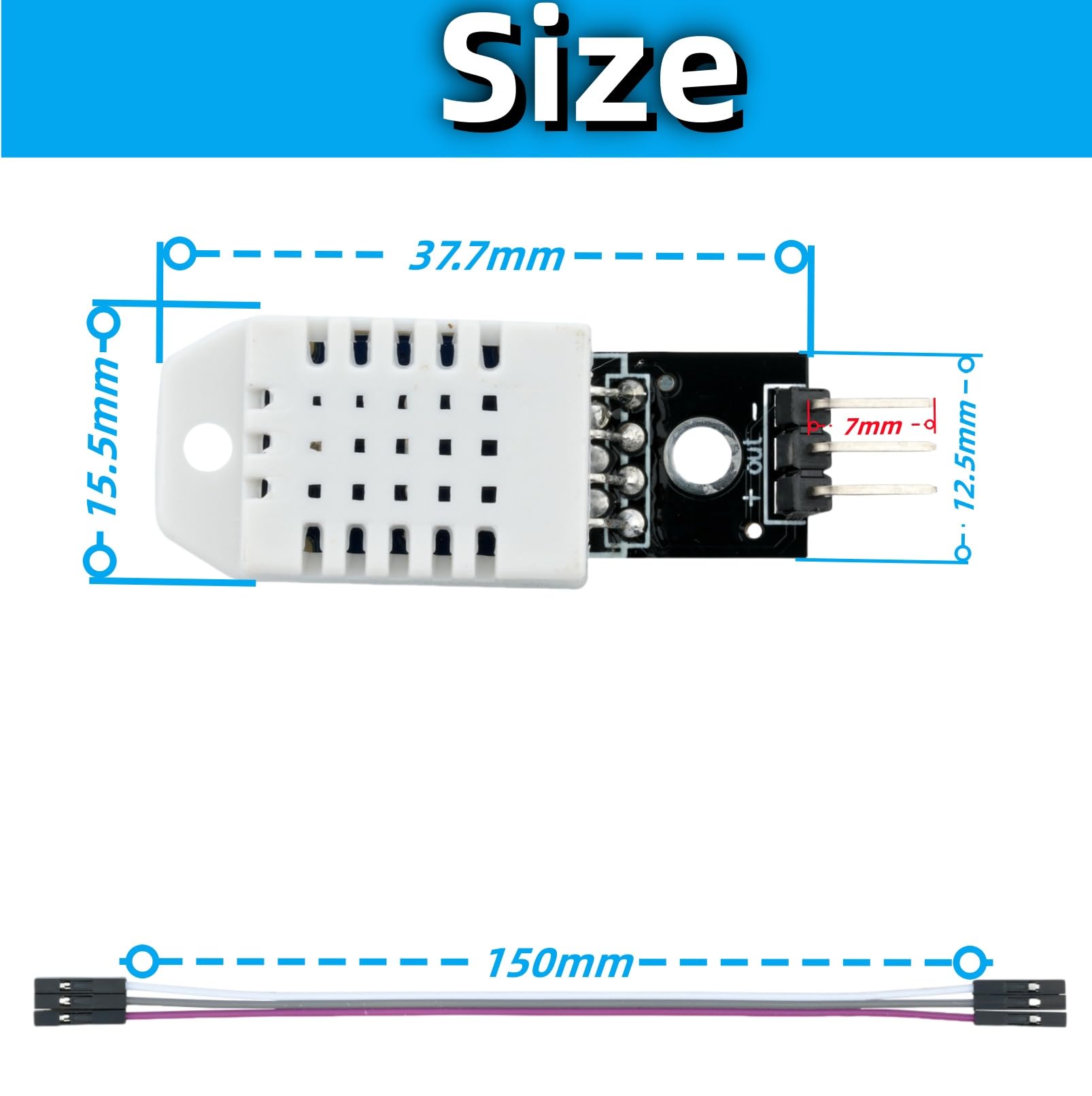 3 x DHT22 Digitaler Temperatur- und Feuchtigkeitssensor AM2302 Modul für Arduino Electronic DIY