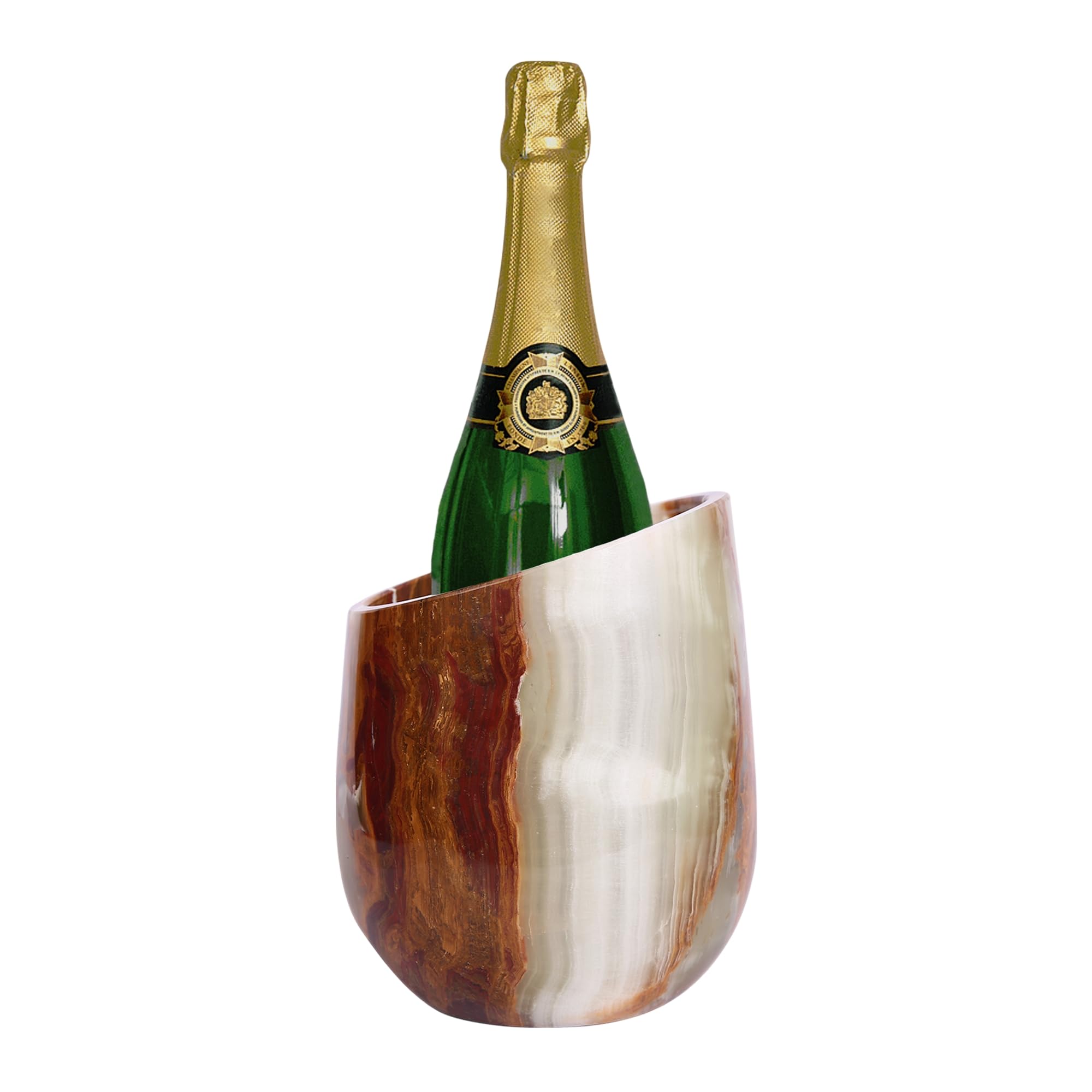 Enfriador de vino de mármol, cubo enfriador de vino de alta calidad, perfecto para botellas de vino, mantiene tu enfriador de champán y seguro, sostiene fácilmente botellas de 750 ml,