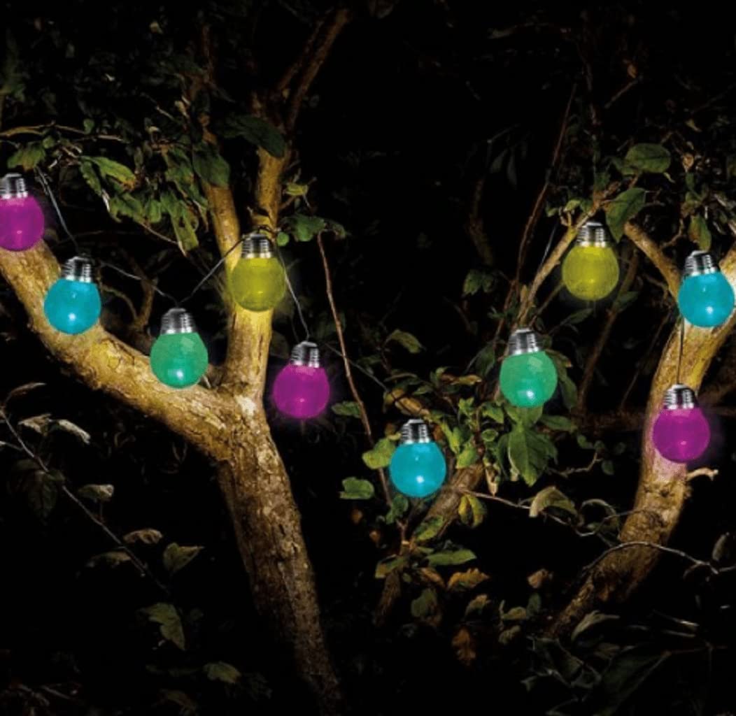 10 LED Crackle Globe Bulb String Lights (Solar) by Smart Solar