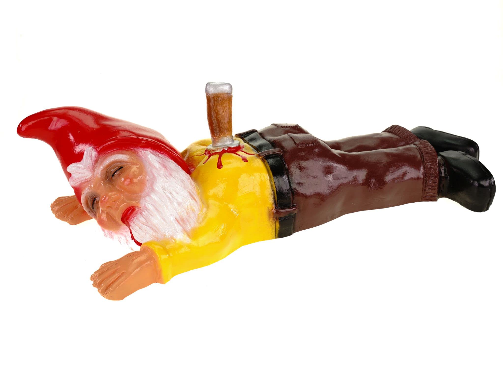 Garden Gnome Erstochen Made From Unbreakable PVC Figure Yellow Shirt Dwarf - Made in Germany, 13 x 17 x 40 cm - Image 4