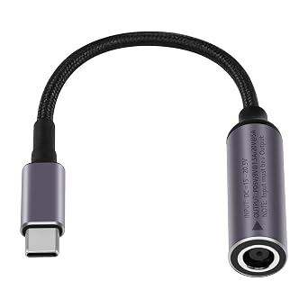 SinLoon PD 100W DC 7.4mm x 5.0mm Female7.4 x 0.6mm Input to USB Type C Male Power Charging Cable, 100W DC7450 to Type C Cable with PD Automatic Identification Chip,for Phones,Tablets,LaptopsBlue