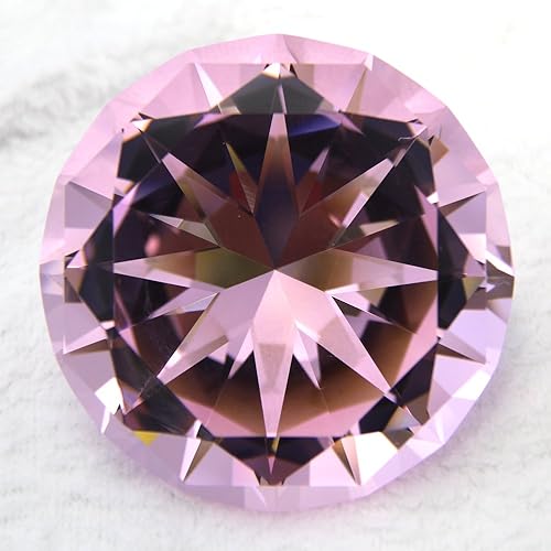 Miniatura 2 de Pisapapeles de diamantes de cristal grabados personalizados (rosa)