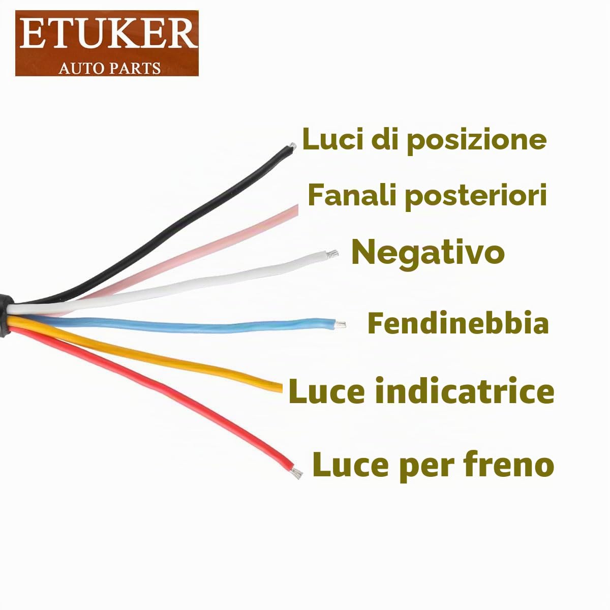 Kit Fanali Posteriori Rimorchio 12V24V LED 2Pcs 6Funzioni Impermeabile Omologati Impermeabile Luci Posteriori con Fendinebbia Luce di Retromarcia per Rimorchio Auto Trattore Camion