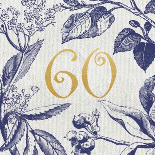 Libro de visitas 60 años: Regalo de cumpleaños mujer 60 años | Libro de recuerdos, felicitaciones y agradecimientos para los invitados | Decoración vintage | Libro de visitas 60 cumpleaños