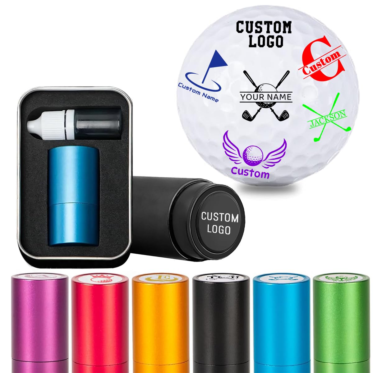 Custom Golf Ball Stamp Personalized Golf Ball Marker Stamp with Logo Name
