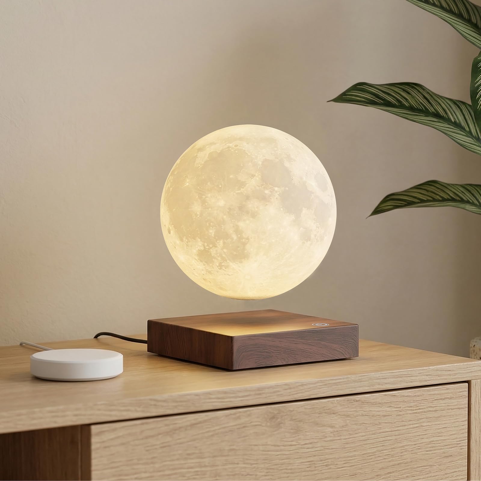 Lampe lune flottante, lampe en lévitation magnétique, 16 couleurs, 15 cm, veilleuse 3D pour décoration de chambre, cadeau d'anniversaire et de Noël pour enfants (16 couleurs)