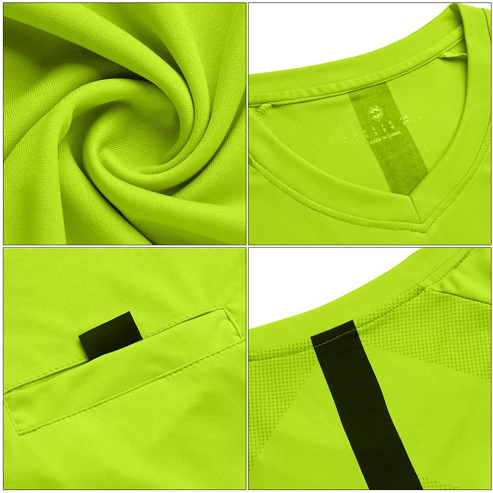 Shinestone - Maillot d’arbitre de football à manches courtes .