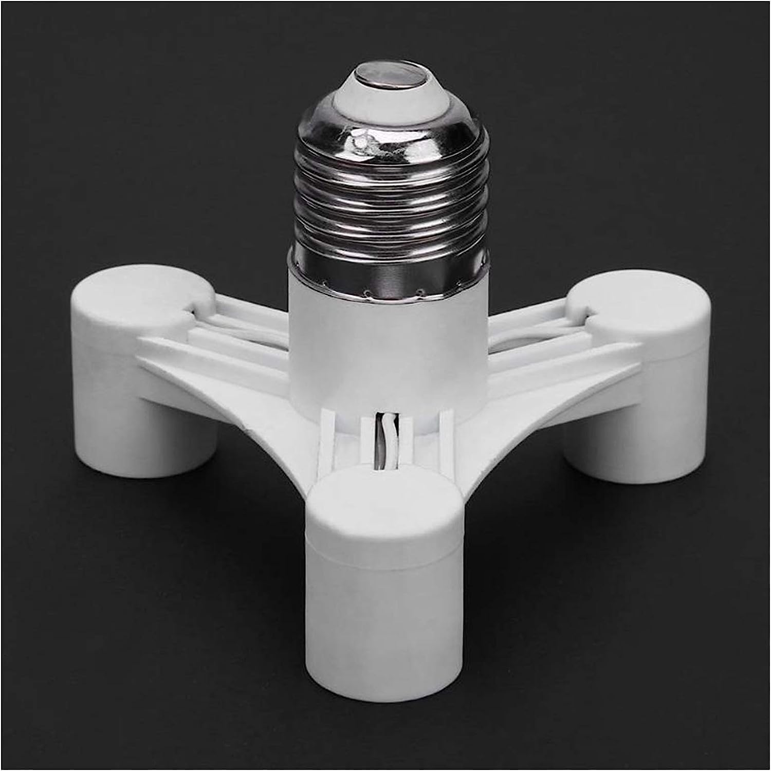 Presa di Ricambio in plastica per portalampada, Adattatore for portalampada da E27 a E14, Splitter a 3 e 4 Teste(4 to 1)