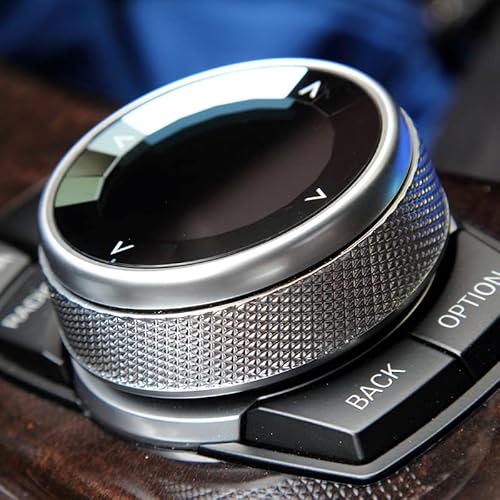 Mankaleilab 4Pcs Crystal Controls Gear Shift Knob Idrive Multimedia Controller Knob Start Button For Bmw 1 2 3 4 8 Z4 X5 X6 X7 (Logo Colormm) #TOP4