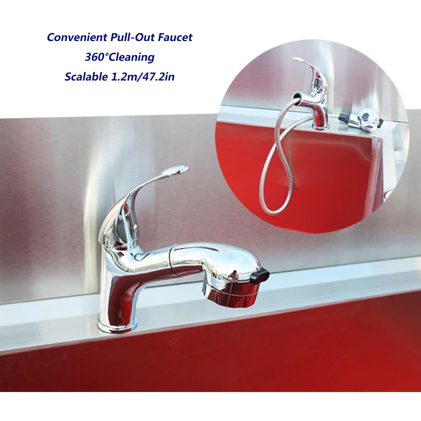 Fregadero Para Piso, Bañera De Acero Inoxidable Para Perros Con Grifo, Lavabo Grande Para Mascotas, Estación De Lavado Comercial Para Perros En Casa, Bañera Para Perros De 120 Cm, Ideal Para El Aseo