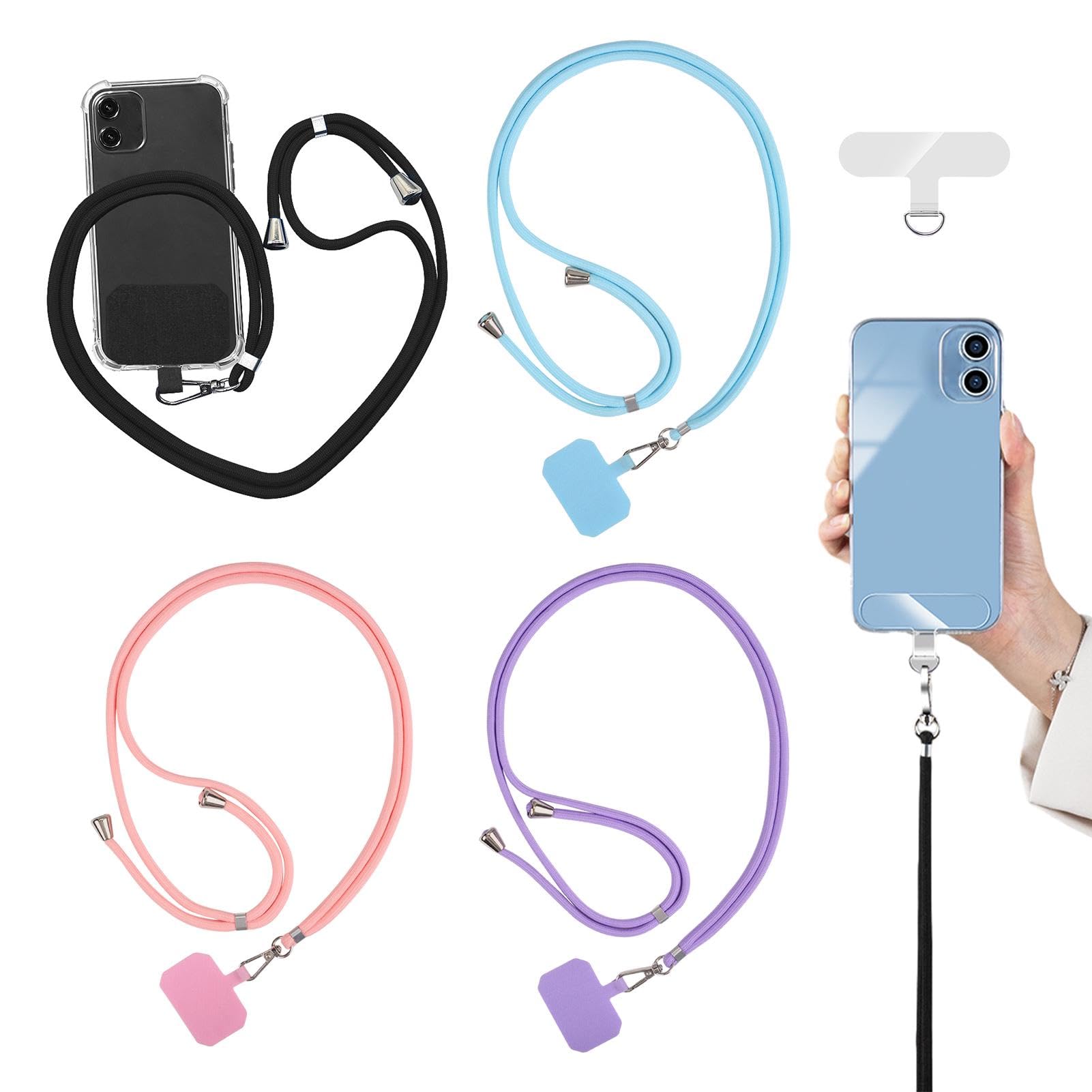 Lanières De Téléphone Universelles PLABBDPL - Réglables, En Nylon, Avec Patch, 2 Pièces, Pour Étuis - 5
