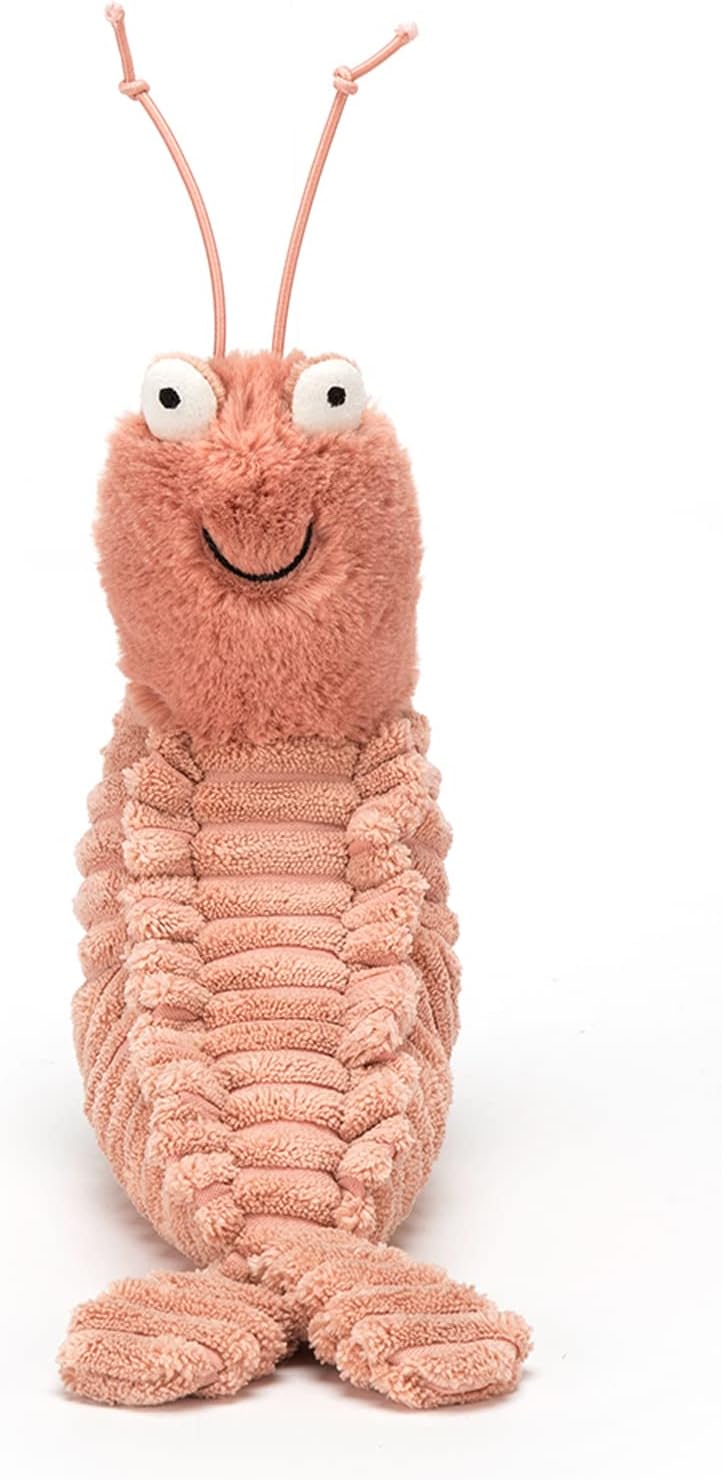 Jellycat Sheldon Shrimp Stuffed Animal, 8.5 inches - Ocean and Sea Plush Toy - Classic Children's Gift