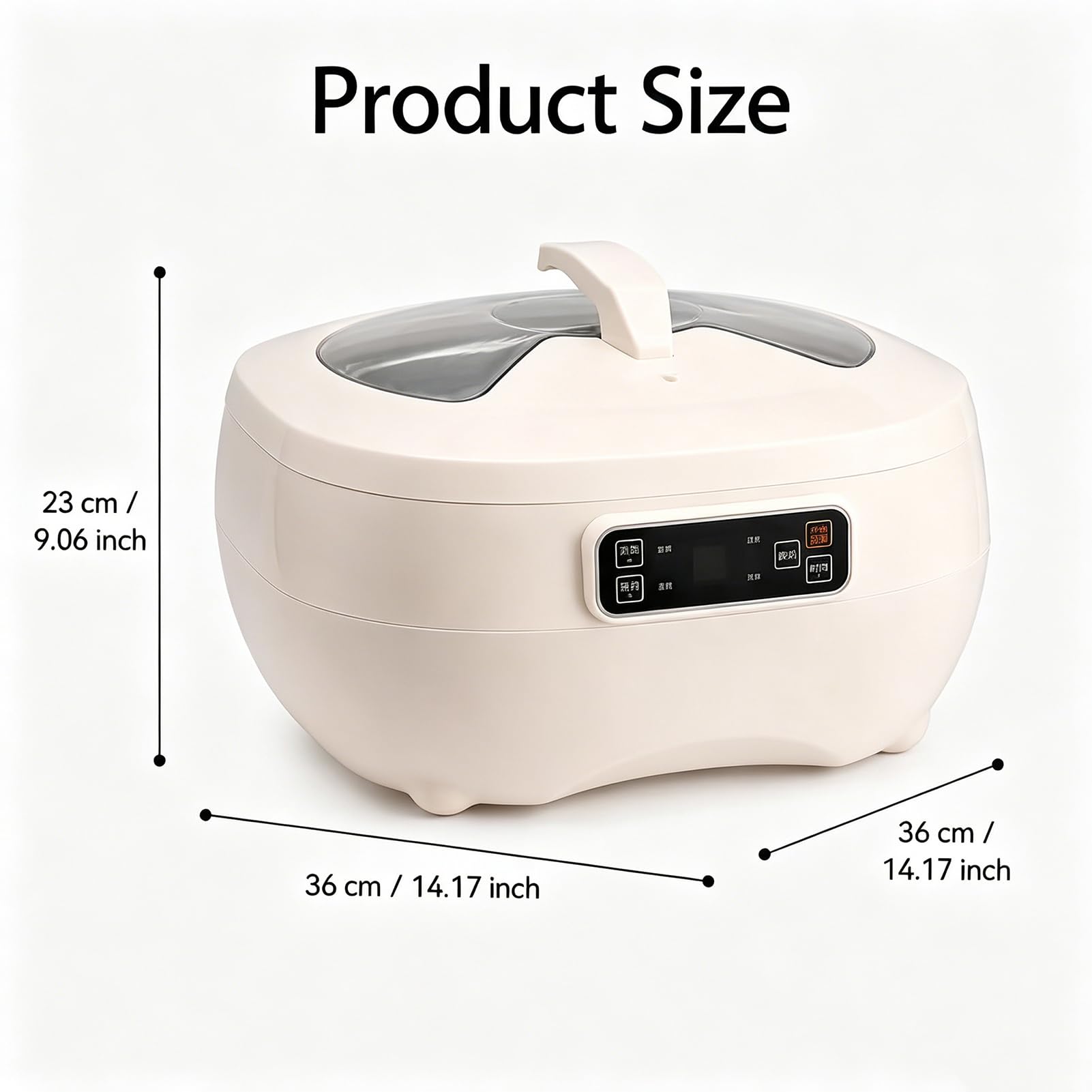 Fermentadora Eléctrica de Masa de 5/8 L con Pantalla LCD y Temporizador de 1 a 72 Horas, Recipiente Interior y Tapa de Acero Inoxidable, Máquina Automática de Fermentación para Pan, Pizza y Y Blue 8L