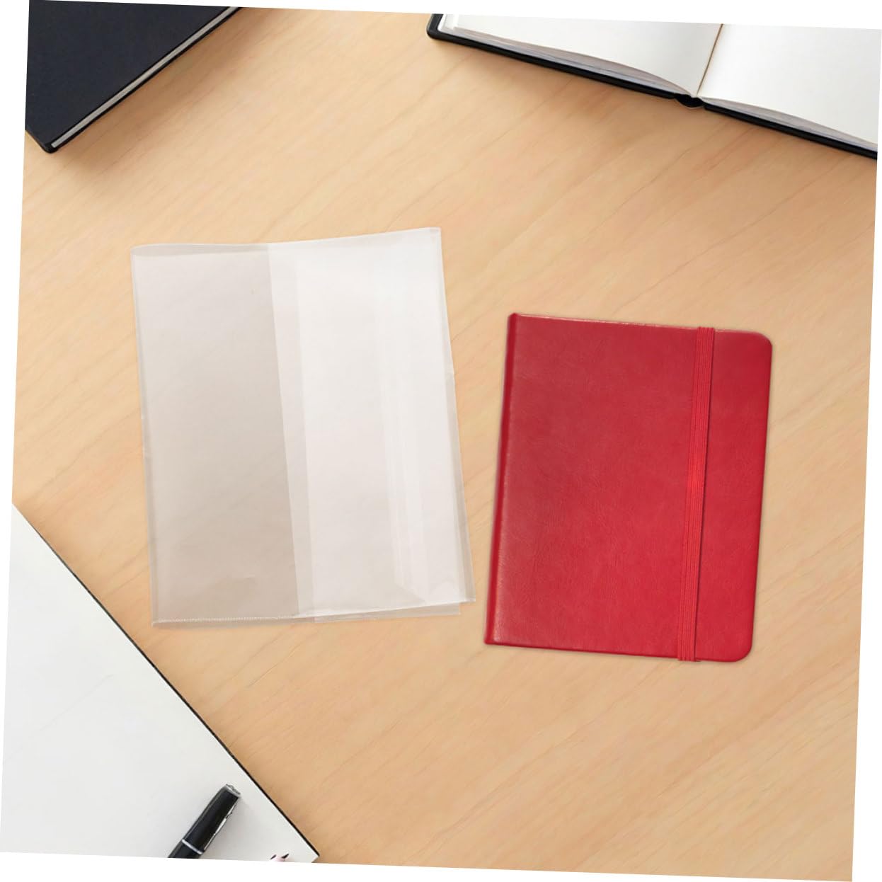 40 Pièces Protège-cahiers Transparent Lot de Couverture Plastique Étanche Résistante et Flexible Protège-manuel et Organiseur Journalier