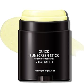 Sunscreen Stick SPF PA50++++ Broad Spectrum, Semi-Matte Korean Sunstick for Face and Body, No White Cast, Water Resistant 80 Min, Portable Sunscreen for Beach Sports Daily Use, Travel Size