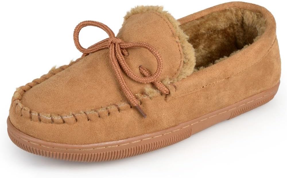 Vance Mens 212M Shearling Slip-on Moccasin Slipper