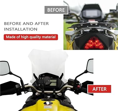 Windshield Visor Wind Fit For V-STROM 250SX 2025 2024 2023 Motorcycle Front Heightening Windshield Windscreen Spoiler Baffle Motorcycle Screen Extension(Grey)