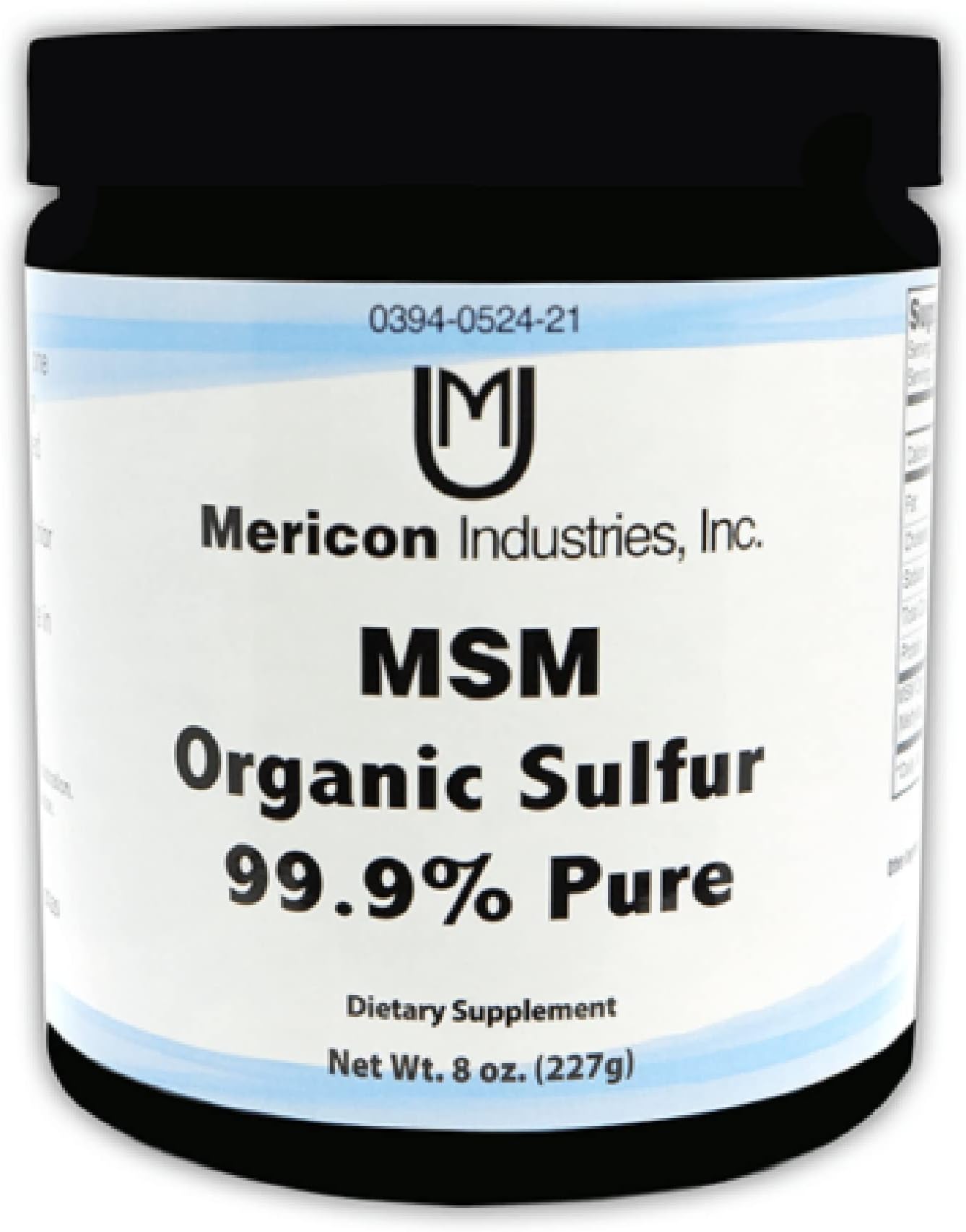 MericonIndustries MSM Organic Sulfur Powder | MSM Supplement for Inflammation, Hair Growth, Healthy Skin, & Increased Energy | Non-GMO, Vegan, Gluten Free, Soy Free (8oz)