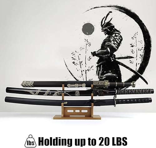 Miniatura 9 de Soporte de katana, soporte de espada samurái de 3 niveles, soporte para espada, estante de hoja de cosplay, soporte de exhibición de sable de luz,