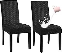 Vista 27 de Juego de 6 fundas impermeables para sillas de comedor extragrandes (caqui, juego de 6 XL))