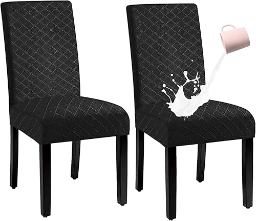 Miniatura 27 de Juego de 6 fundas impermeables para sillas de comedor extragrandes (caqui, juego de 6 XL))