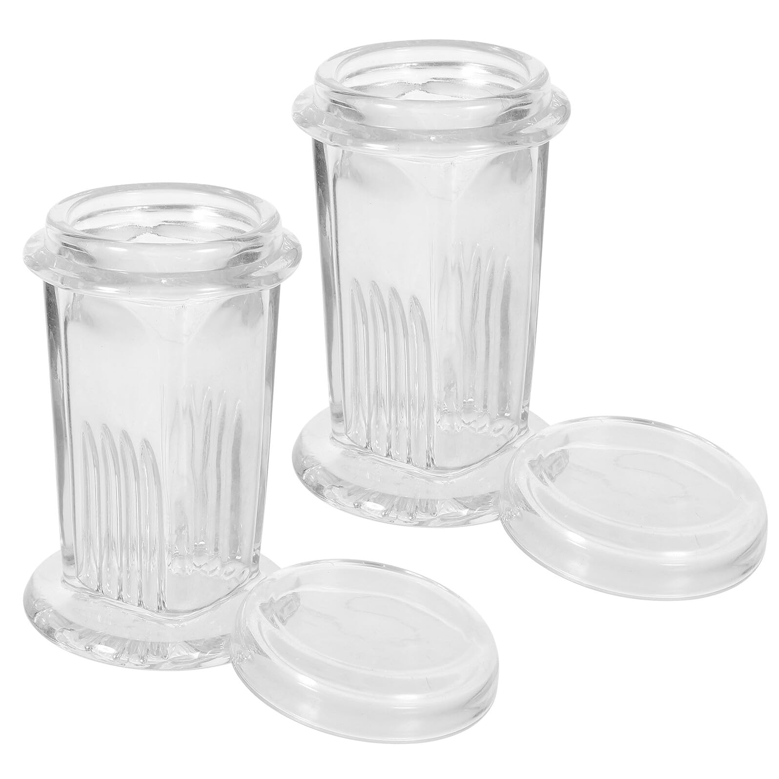 2 pezzi Vetro Coplin Staining Jar Barattolo Trasparente per Colorazione Vetrini Resistente Alte Temperature Design e Rotondo per Laboratorio Capacità Vetrini