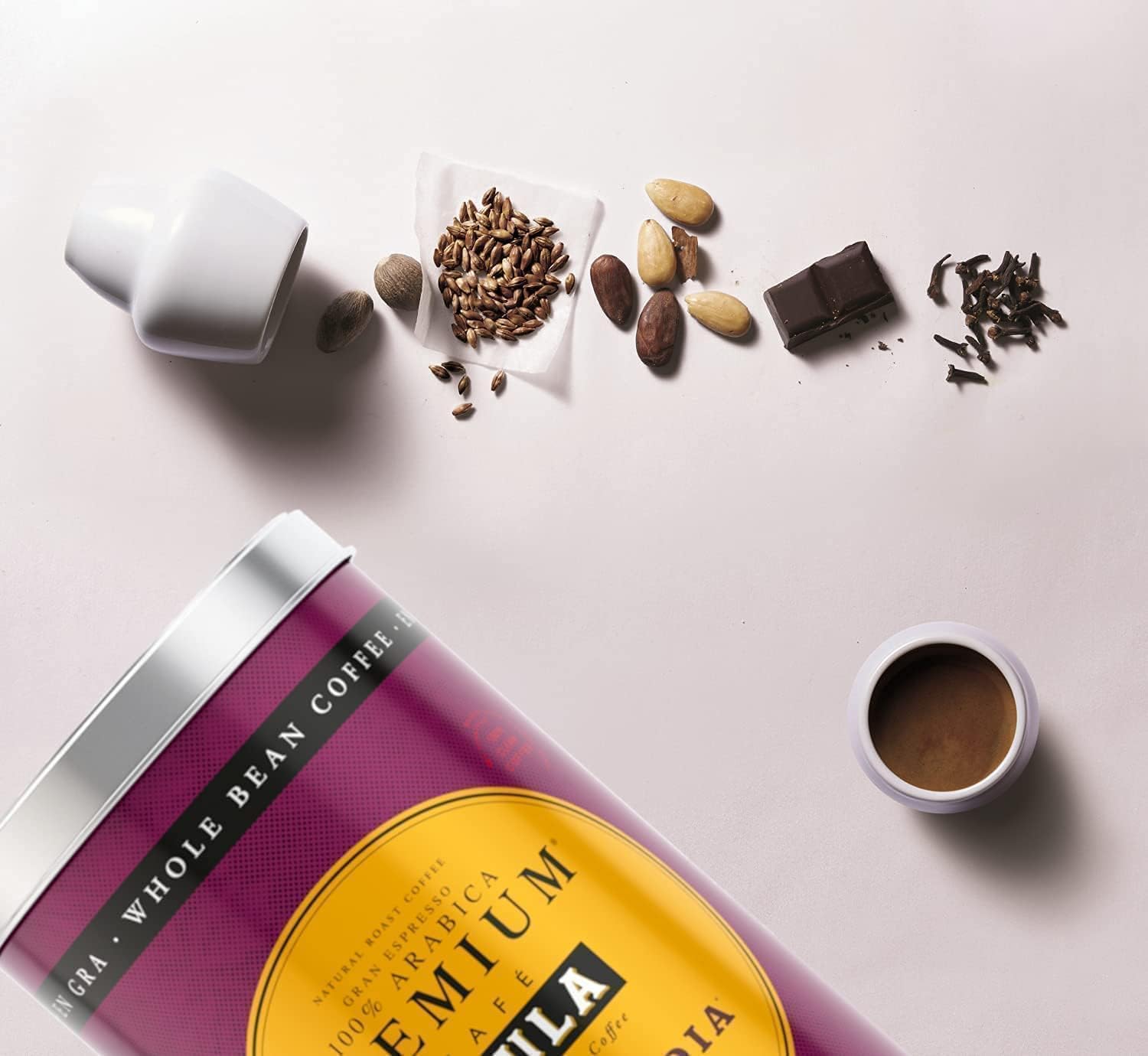Café Saula Pack 2 Latas Gran Espresso Premium Dark India 500g. Grano 100% Arábica