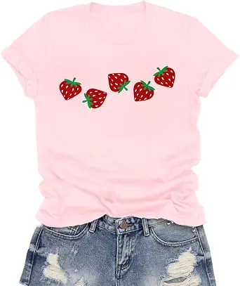 Women's Strawberry Lover T-Shirt - Cute Fruit Berries Tee