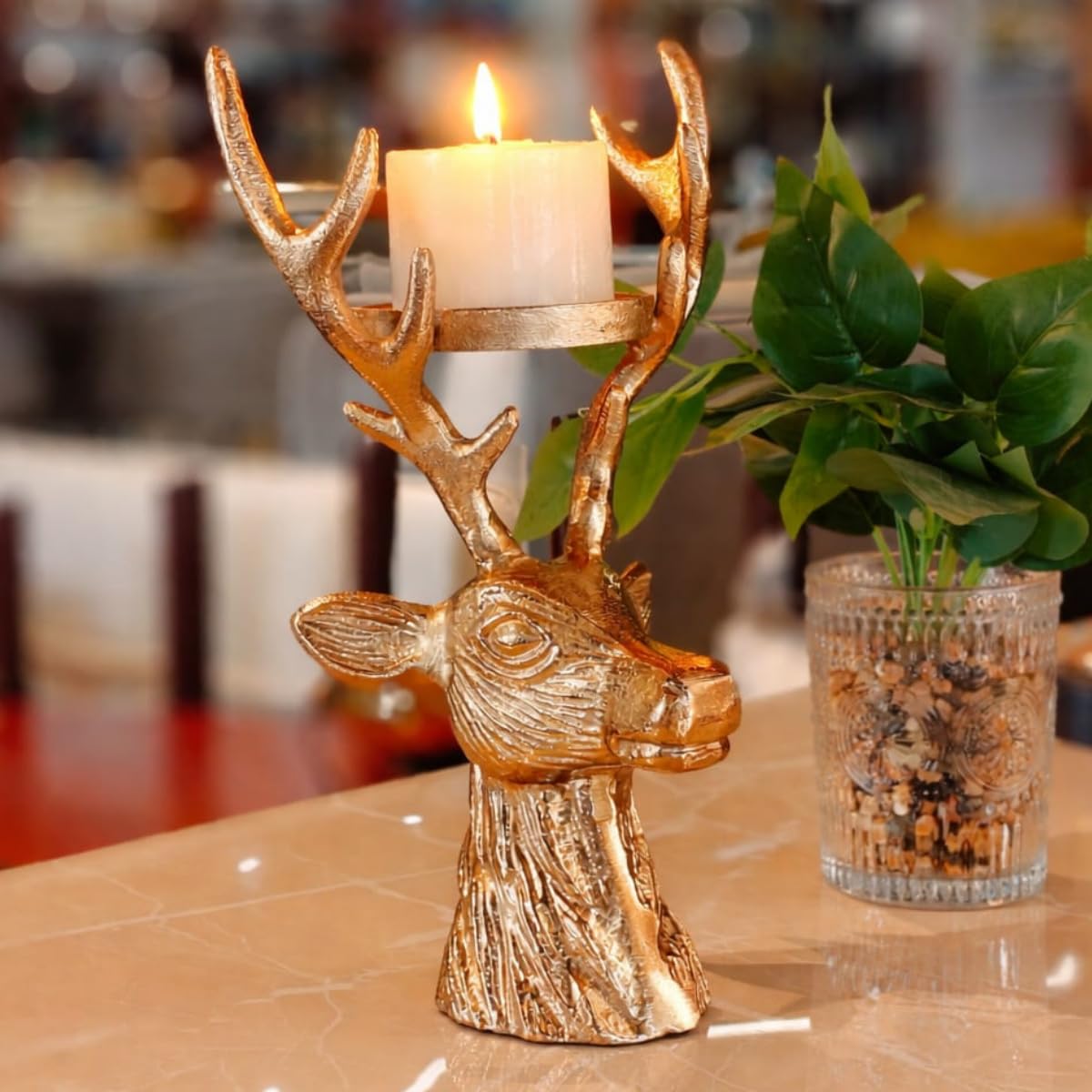 Artage Deer Ball Brass Sculpture - Home Decor -10 Artage Deer Ball Brass Sculpture - Home Decor -10