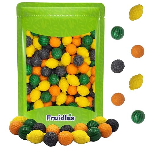 Fancy Fruit - Bolas de chicle de frutas, golosinas originales en forma de dulces, dulces para bufé de dulces, certificado Kosher Parve (1 libra)