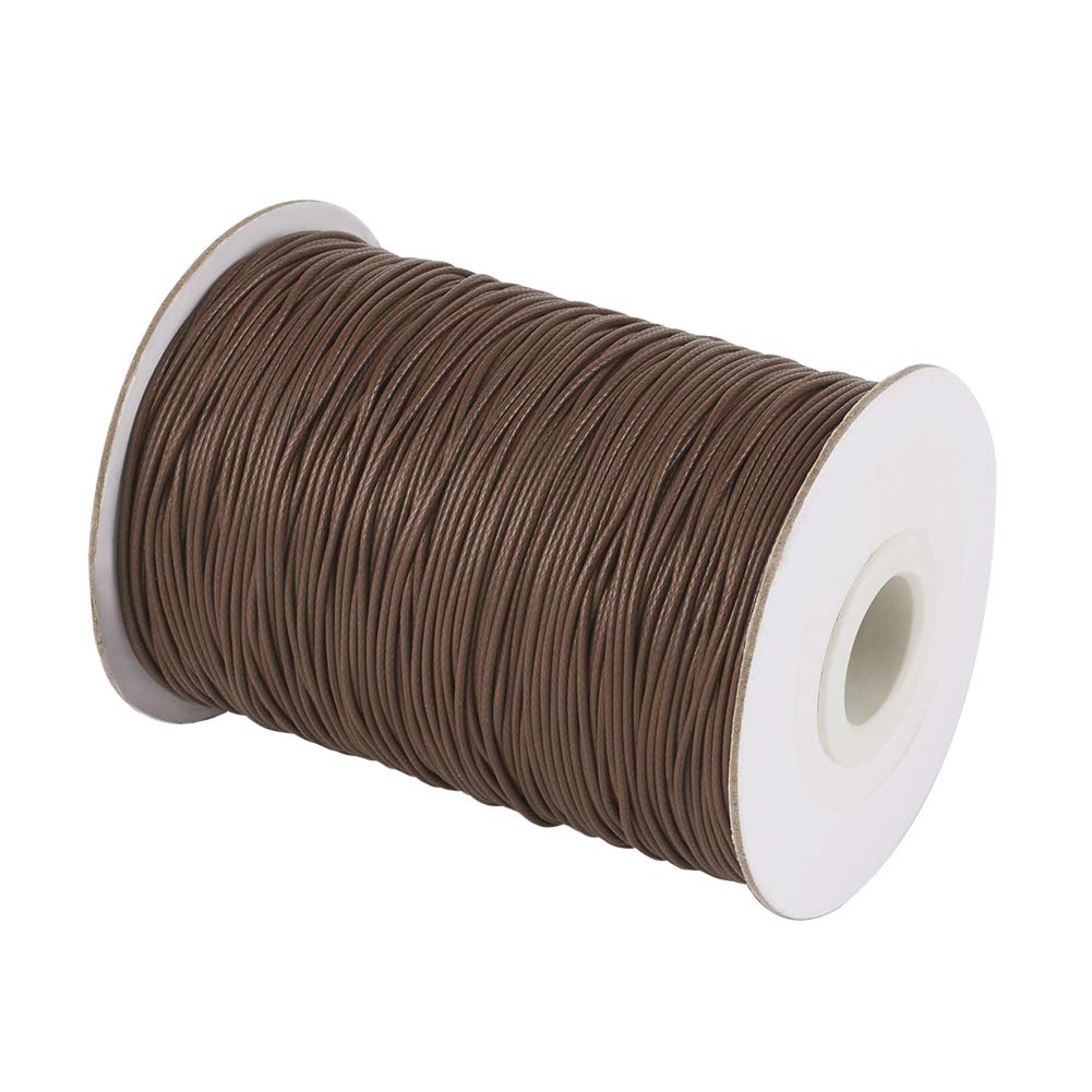 Cordino Poliestere Cerato Marrone 1mm – 10 Metri – Per Gioielli Fai Da Te, Bracciali Macramè E Collane