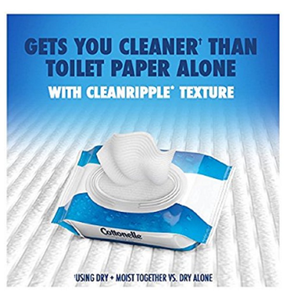 Cottonelle Fresh Care Flushable Moist Wipes Refill, 168ct (Pack of 2) : Health & Household